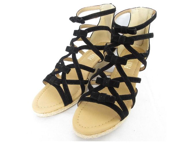 Autre Marque Sandali Gladiator Espadrilles PINK HOUSE Nero