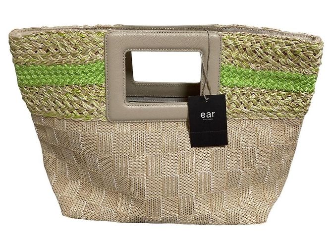 Autre Marque Sac à main panier PAPILLONNER Blanc Beige Écru