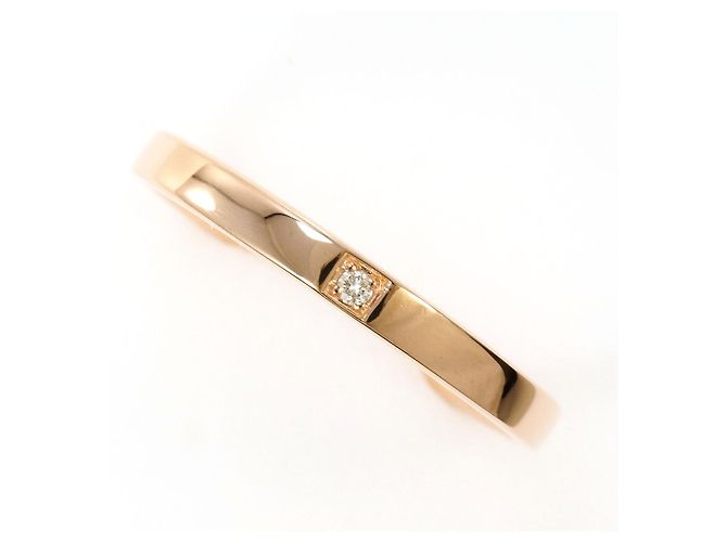 Autre Marque Anillo de oro rosa K10 con diamantes