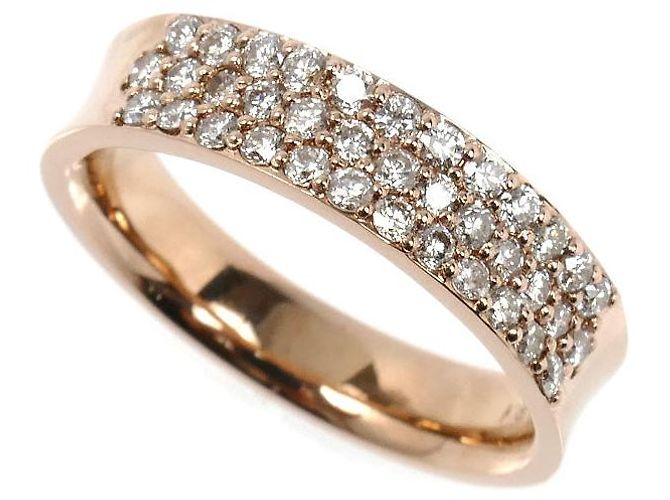 Autre Marque Anello in oro rosa Au750 e diamanti D'oro