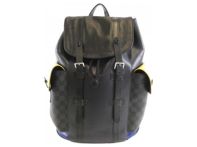 Zaino Louis Vuitton Christopher Epi Damier Graphite Coated Canvas Calf Marrone