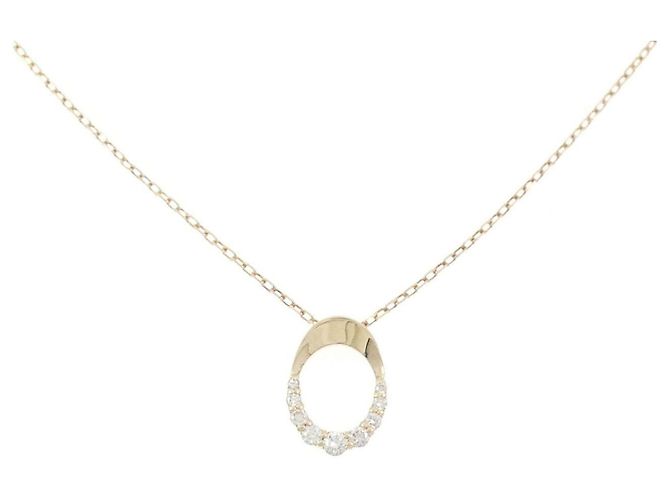 Autre Marque Collana in oro giallo K10 e diamanti D'oro