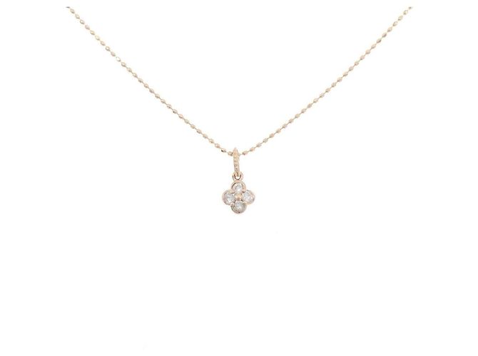 Autre Marque Collana K10 Pink Gold Diamond Rosa