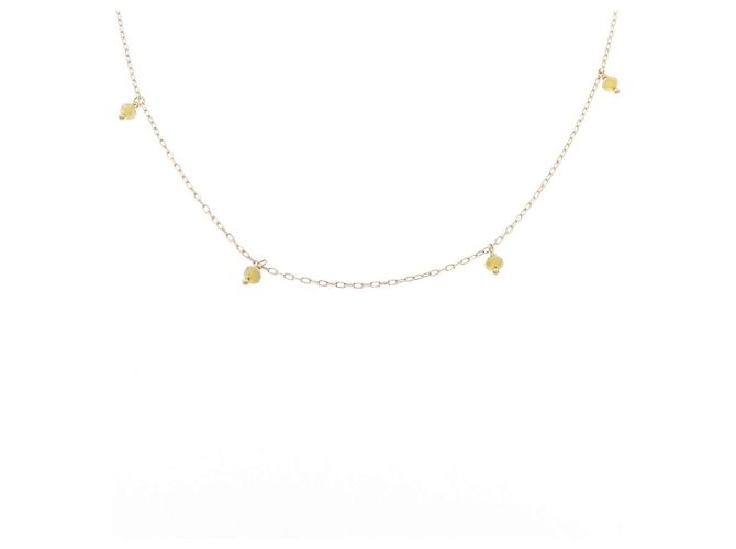 Autre Marque Collar de Diamantes Au750 Dorado