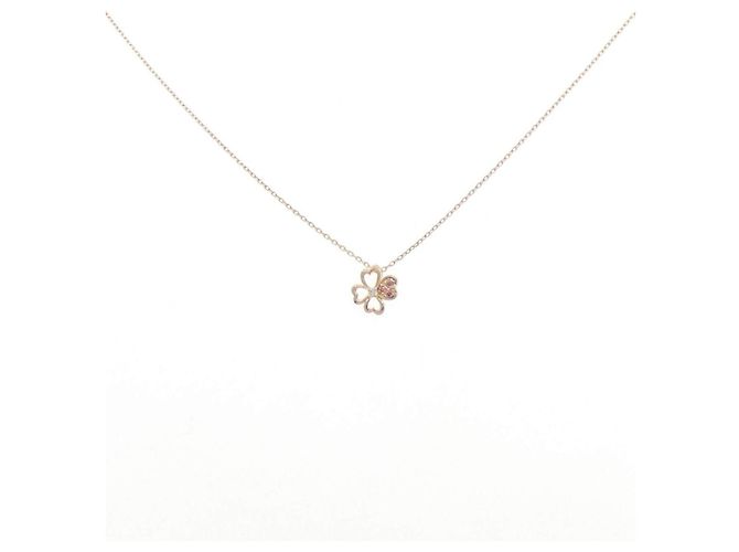 Autre Marque Collar K10 Pink Gold Diamond Rosa