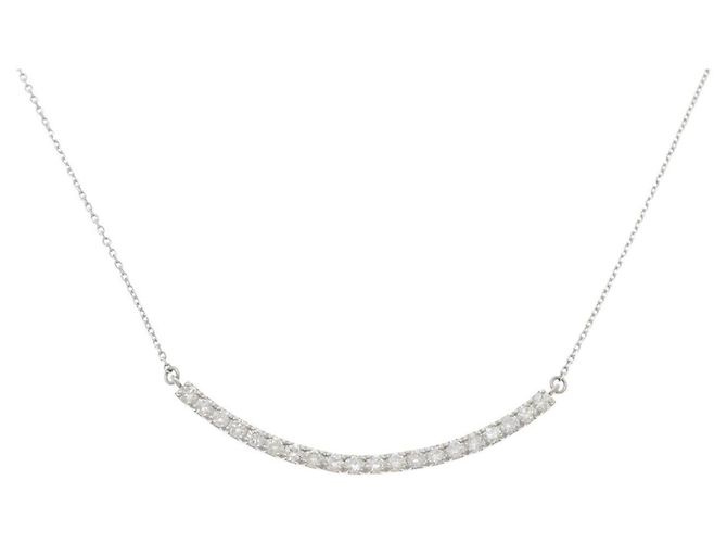 Autre Marque Colar de Diamantes PT900 PT850 Prata