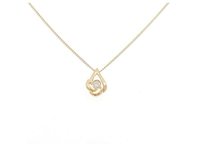 Autre Marque Collar de diamantes Au750 Dorado