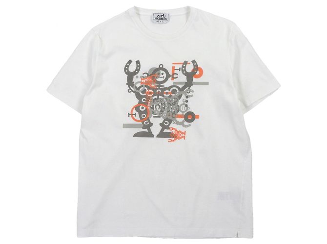 Hermès Hello Mr. Farrier T-shirt de algodão M Branco