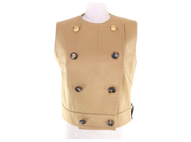 Top de algodón Louis Vuitton Beige
