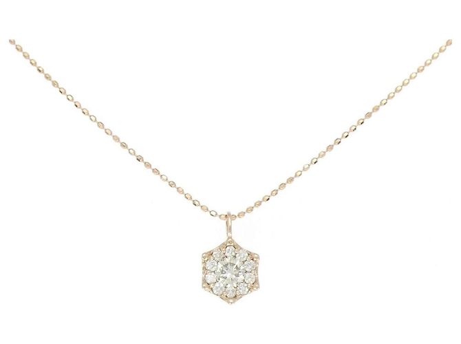 Autre Marque Collar de oro rosa Au750 y diamantes