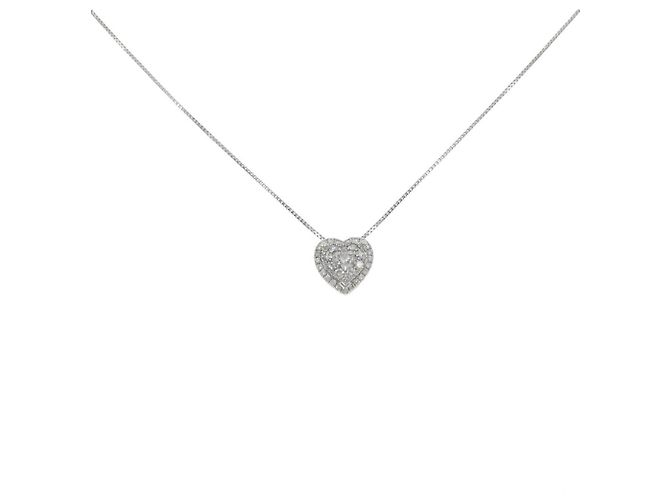 Autre Marque Collar de oro blanco Au750 y diamantes