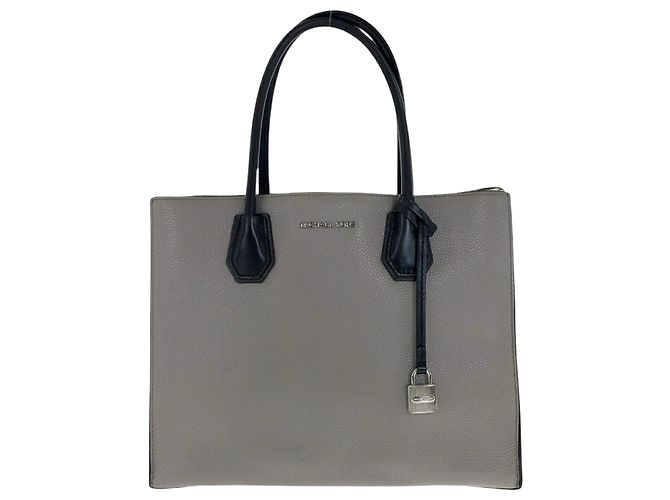 Michael Kors Leder-Tote-Bag Braun Schwarz Weiß