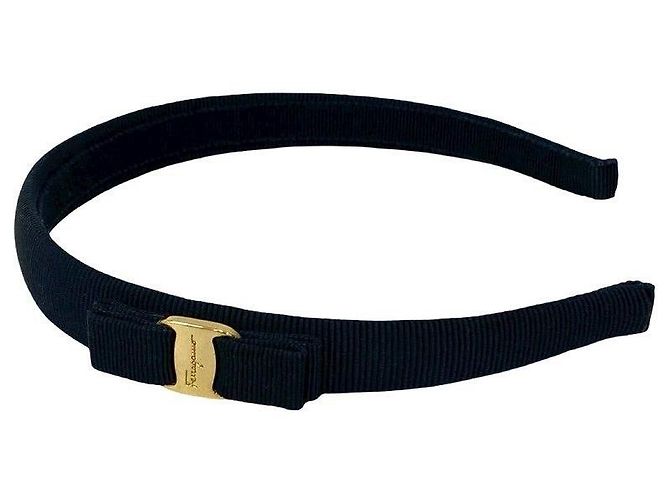 Salvatore Ferragamo Vara Canvas Headband Blue