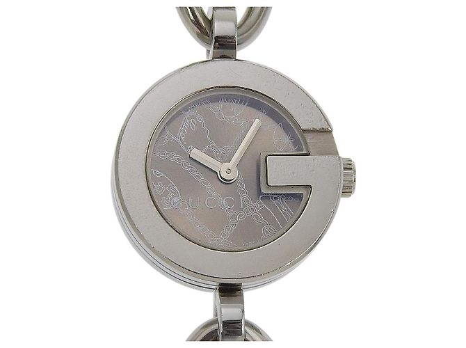 Reloj Gucci G Charm de acero inoxidable Castaño