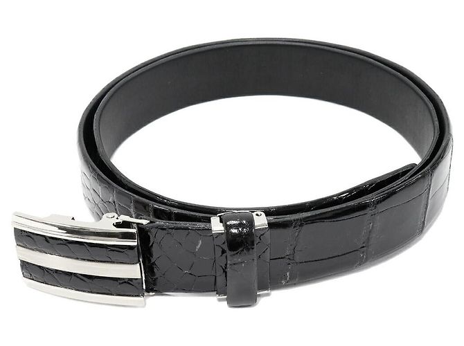 Autre Marque Cinto de crocodilo Preto