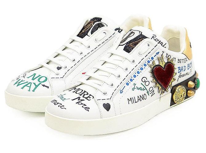 Dolce & Gabbana Baskets en cuir Dolce&Gabbana Blanc