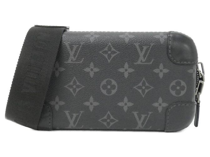 Bolso de hombro clutch Louis Vuitton Monogram Eclipse Horizon Negro