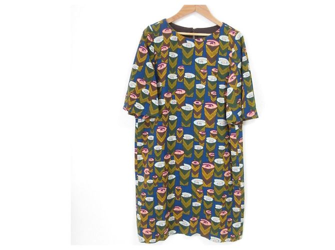 Autre Marque vestido roll rose mina perhonen Azul