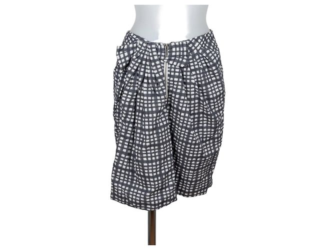 Falda de algodón estampada Paul Smith Blanco Gris