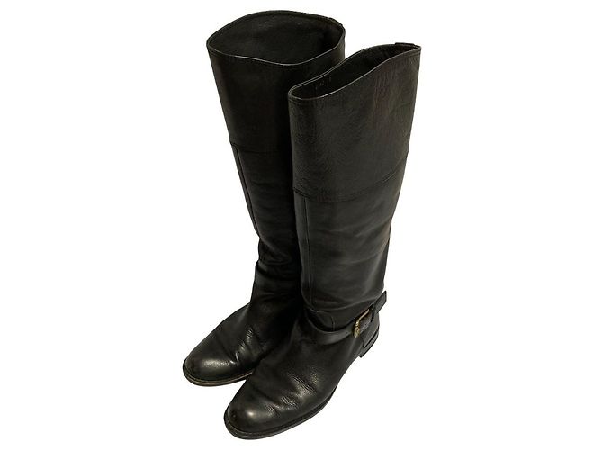 Autre Marque Botas longas de couro MARGARET HOWELL idea Preto