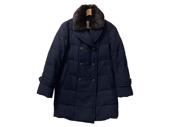 Autre Marque Mackintosh Philosophy Rabbit Fur Down Coat Blue Navy blue