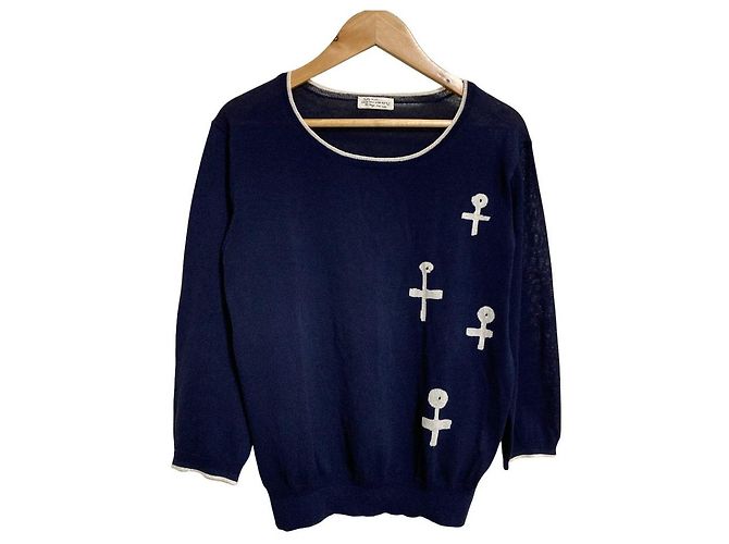 Autre Marque Top de malha Sally Scott Azul Azul marinho