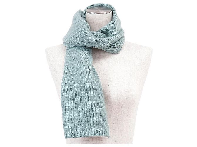 Hermès Bufanda corta de cachemira Hermes Azul