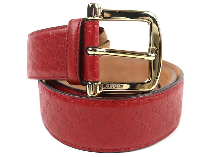 Gucci Micro Guccisima Ledergürtel Rot