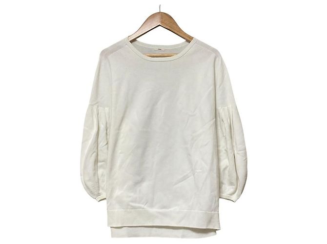 Autre Marque IENA Stricktop mit Puffärmeln Weiß