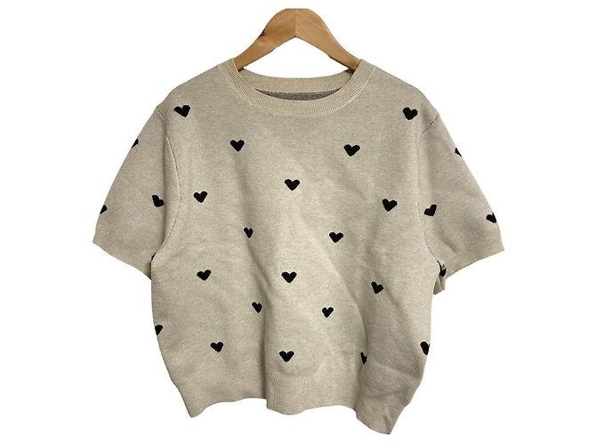 Autre Marque Top de punto BIRTHDAY BASH HEART DOT Beige