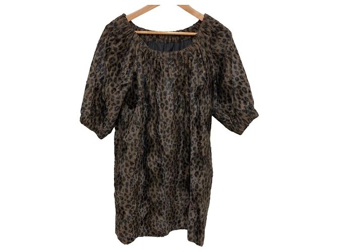 Autre Marque Deuxieme Classe Leopard Mini Kleid Braun
