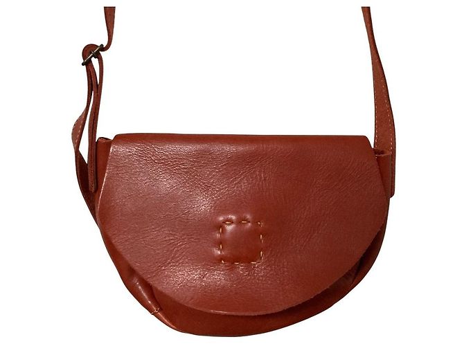 Autre Marque Bolsa de Ombro em Couro Kanmi Marrom