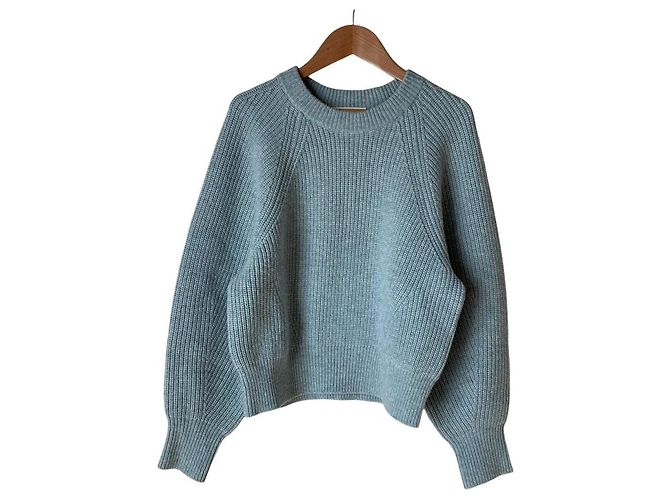 Autre Marque MACPHEE Pullover aus Lammwolle und Kaschmir Blau Hellblau