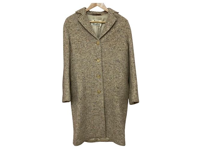 Abrigo de tweed en mezcla de seda Acne Studios TESSA TRASH LT Multicolor