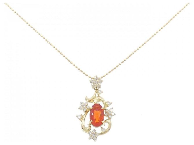 Autre Marque Collana in Opale e Diamanti Au750 D'oro