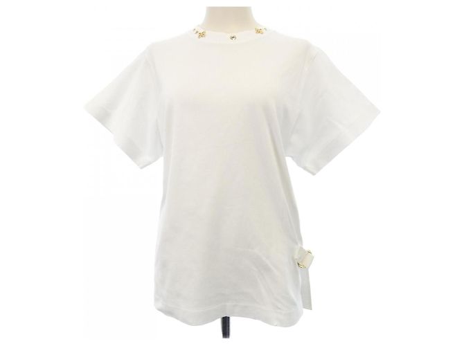 T-shirt in cotone Louis Vuitton Side Strap Tee Bianco