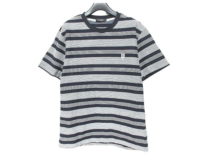 Autre Marque T-shirt in cotone a righe Black Label Crestbridge Nero