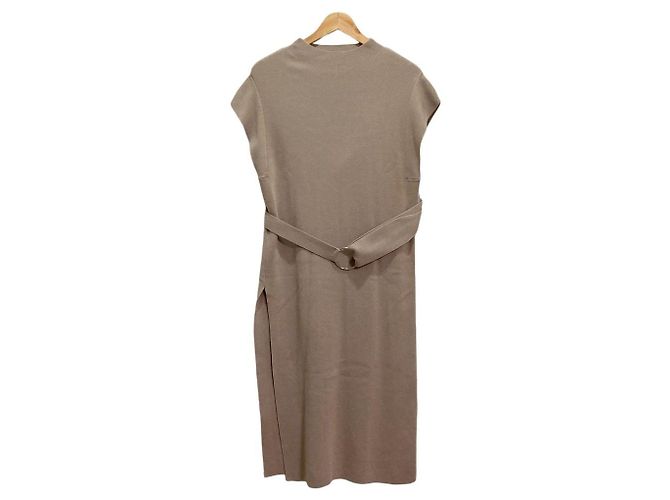 Autre Marque Snidel langes Strickkleid Beige
