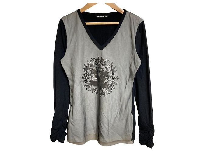 Autre Marque Top con scollo a V a strati VIVIENNE TAM Nero