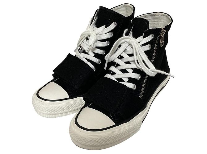 Autre Marque ZUCCa Canvas-Sneaker mit Klettverschluss Schwarz