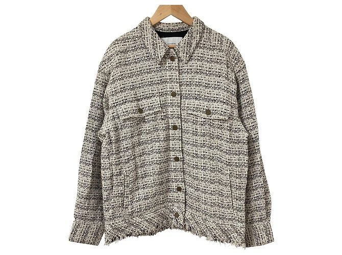 Autre Marque FRAMeWORK Tweed-Jacke Weiß