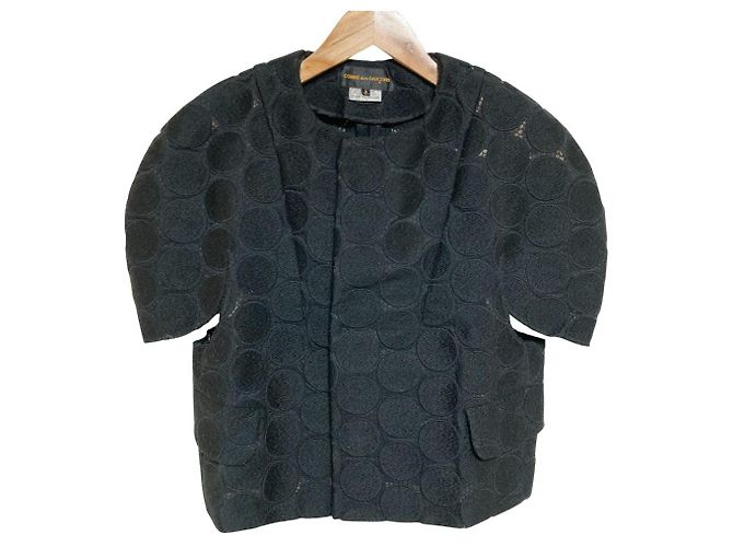 COMME des GARCONS Dot Embroidery Lace Jacket Black