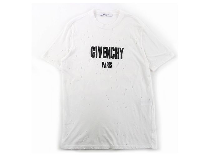 T-shirt de algodão Destroy Processing GIVENCHY Branco
