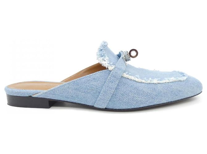 Hermès Oz Denim Sandals Blue