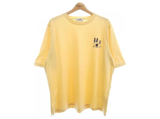 Hermès Camiseta de algodón Hermes XL Amarillo