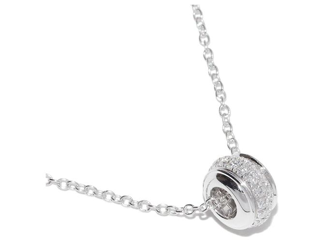 Colar Piaget Possession Ouro Branco Au750 e Diamantes Prata