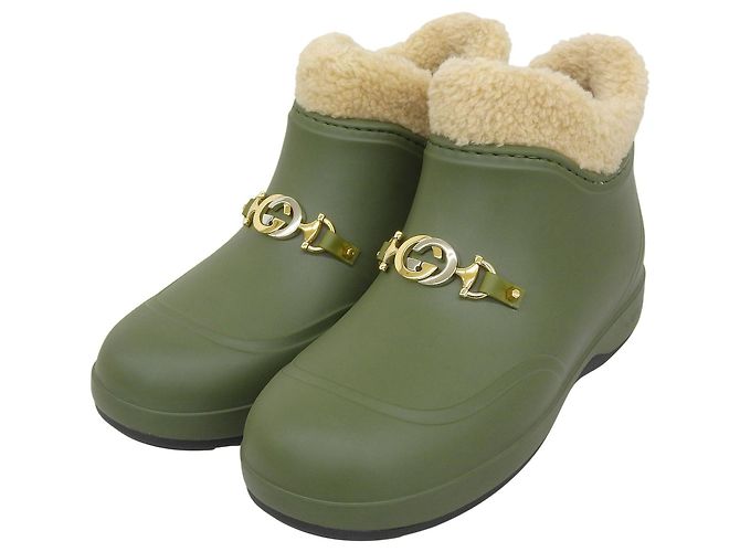 Bottines courtes en caoutchouc Gucci Vert