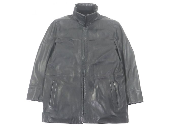 Autre Marque Giacca in pelle di agnello Dupont Nero