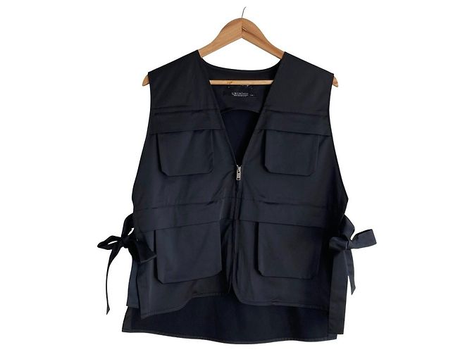 Autre Marque Gilet multi-tasche in nylon LIMONTA Nero