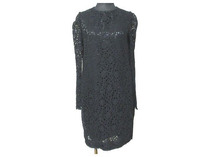 Autre Marque Mini vestido bordado Drawer Negro